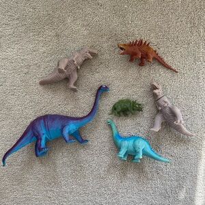 Vintage 1985 Imperial Dinosaur & 1988 Playskool Dinosaur